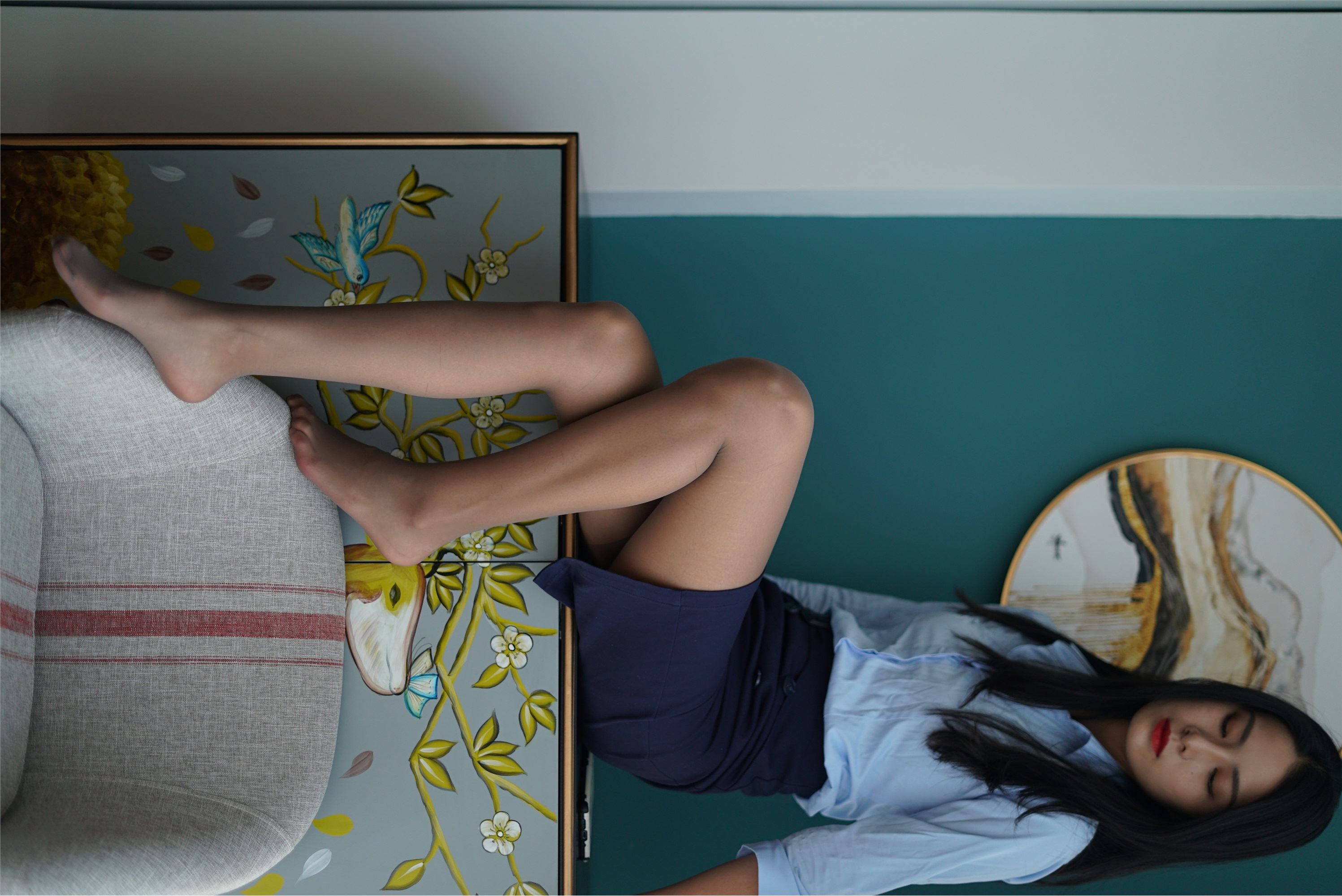 壹吻映画  2021.02.03 YW009《梦梦-蓝色职业装 》